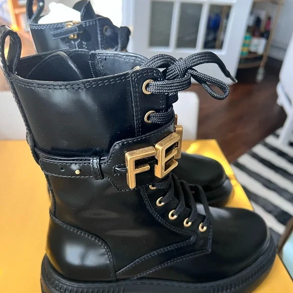 Fendi Black Combat/Moto Boot - BNIB! - Picture 11 of 16